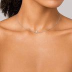 Sideways Cross Necklace, view 4