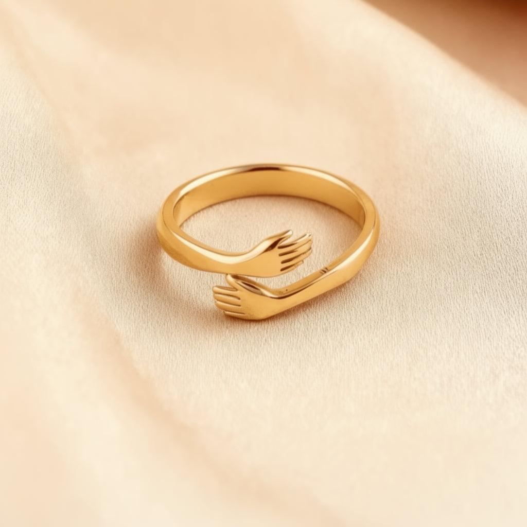 Embracing Hands Ring, view 2