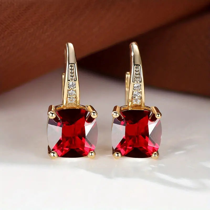 Stone Drop Earrings, view 4