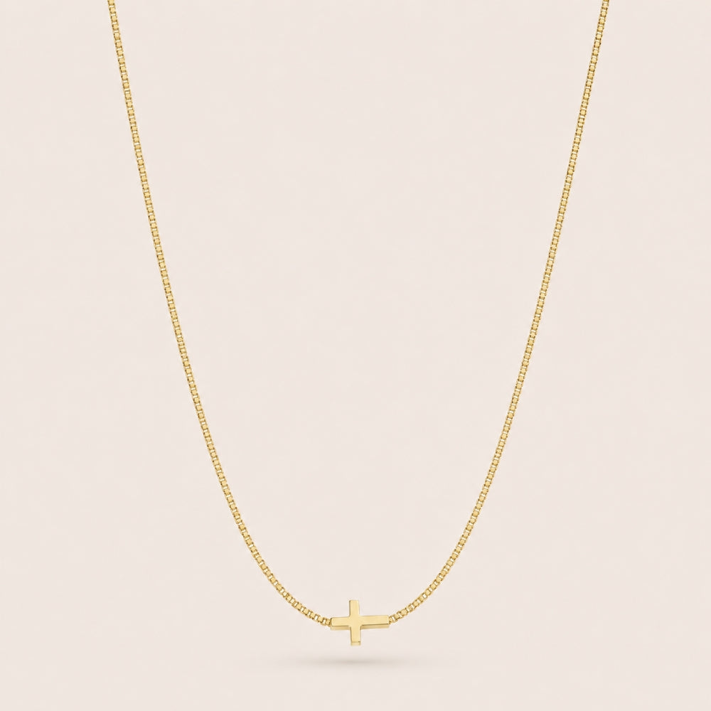 Sideways Cross Necklace