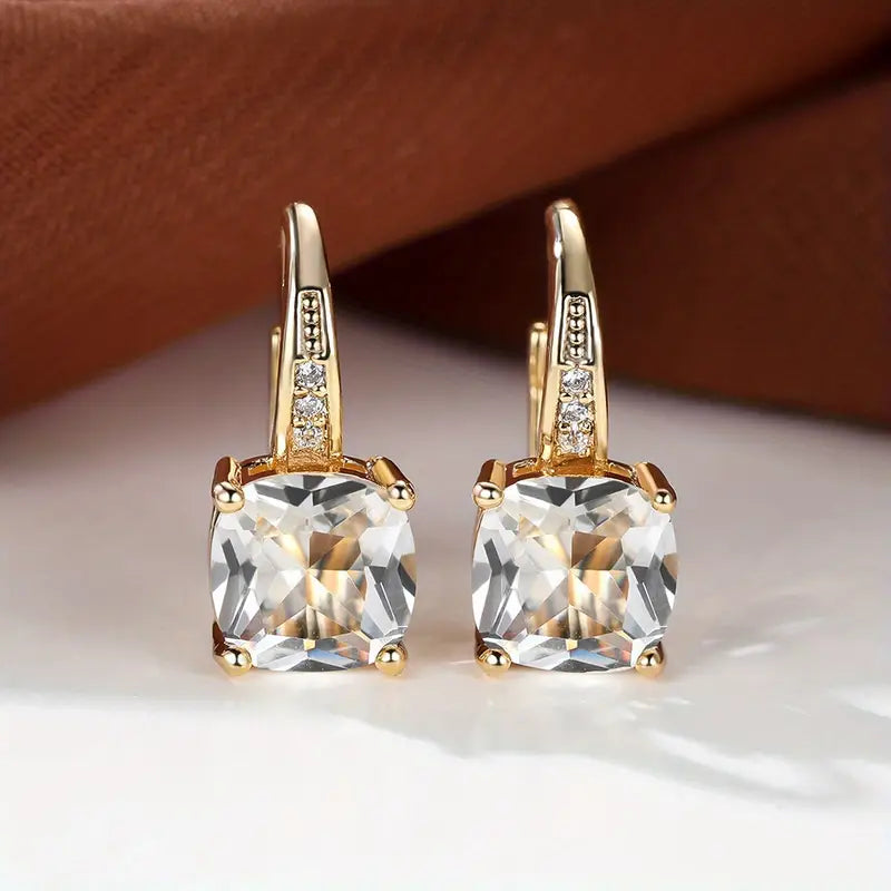 Stone Drop Earrings, view 2