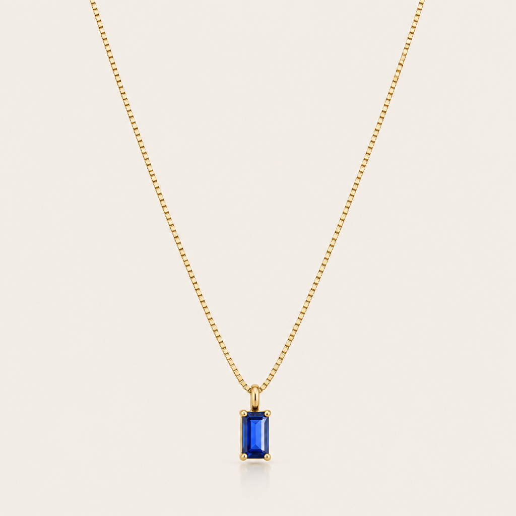 Blue Stone Pendant Necklace