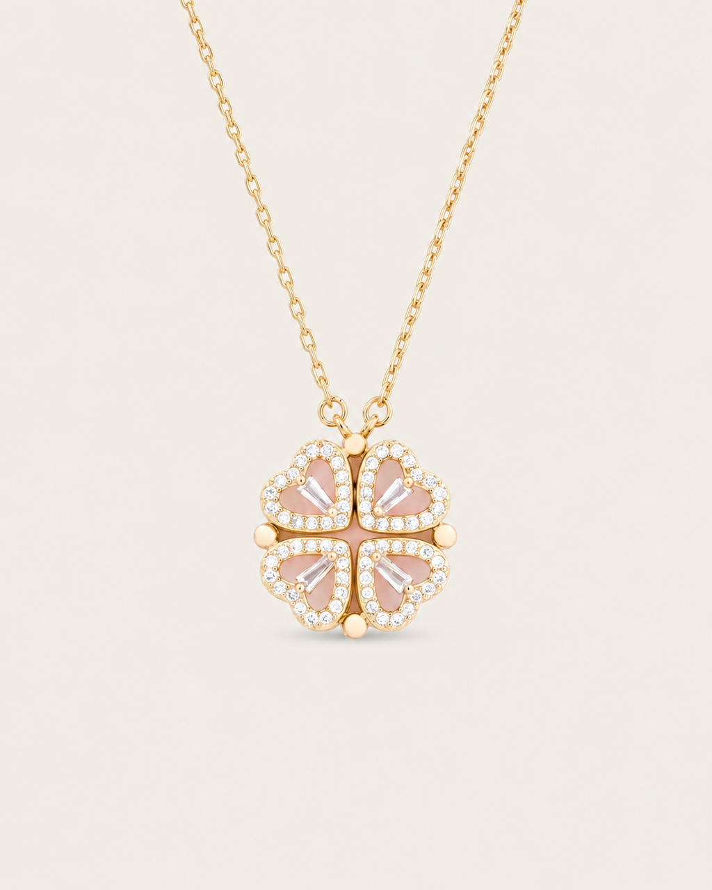 Four Heart Clover Necklace