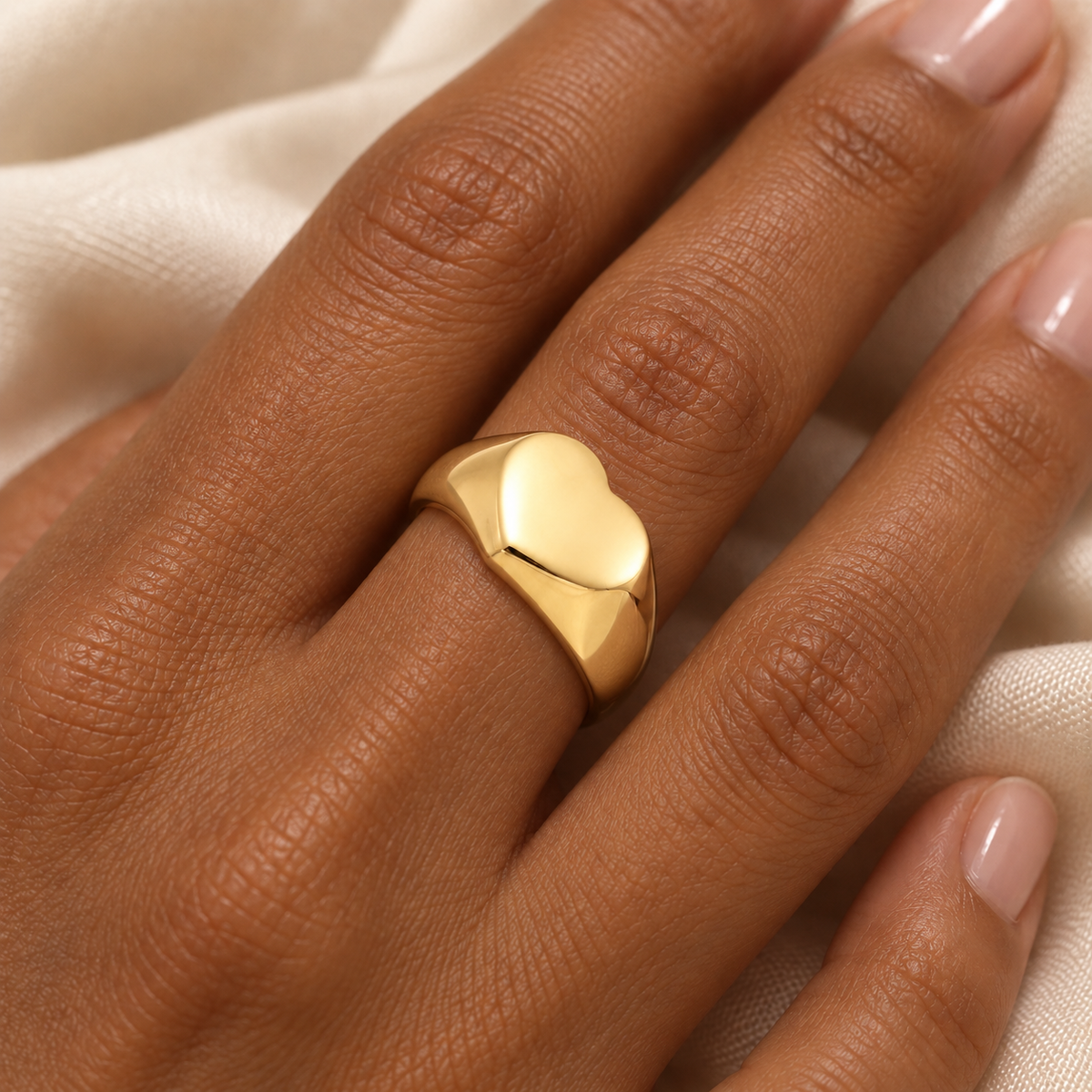 Puffed Heart Ring
