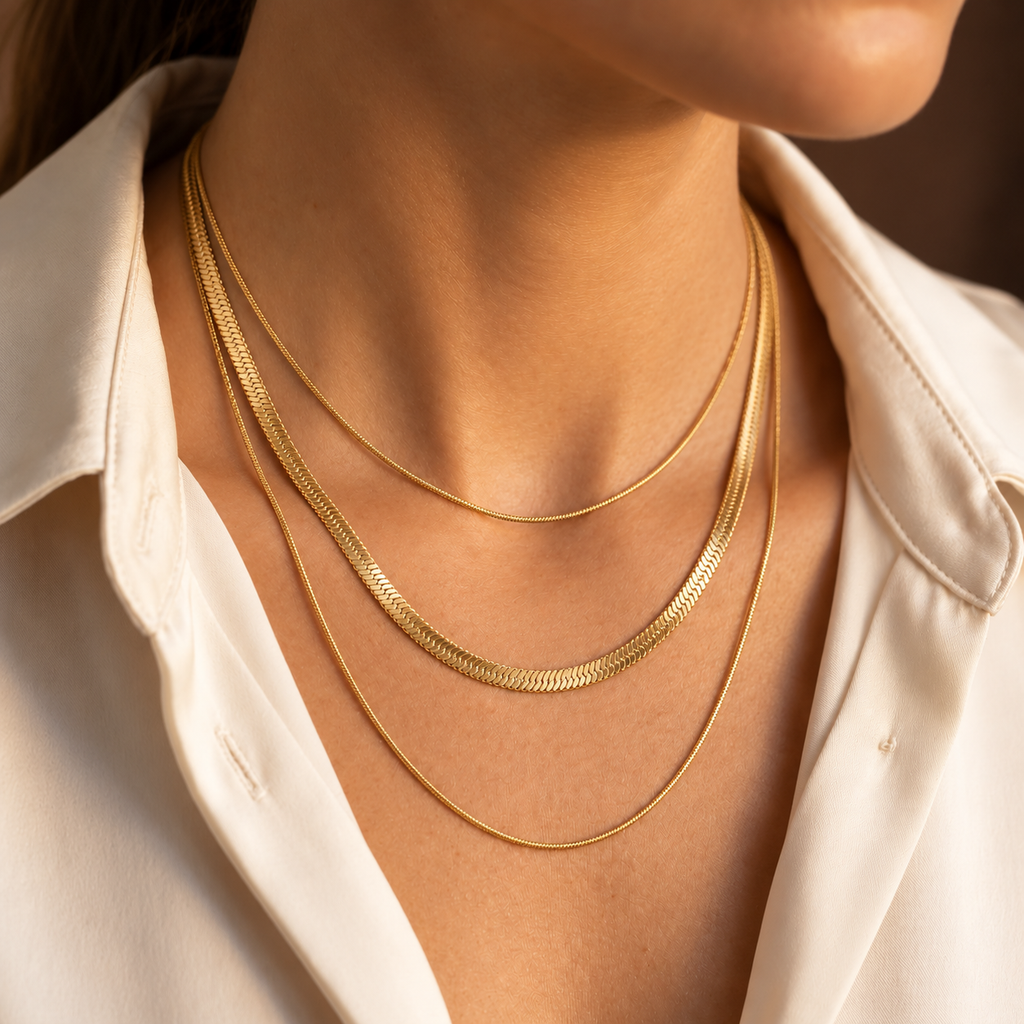 Triple Layer Chain Necklace