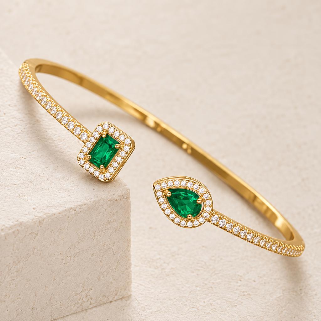 Green Stone Bangle