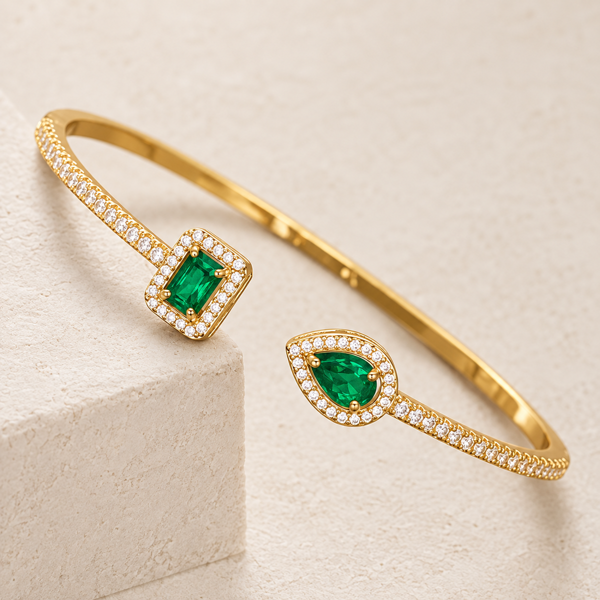 Green Stone Bangle
