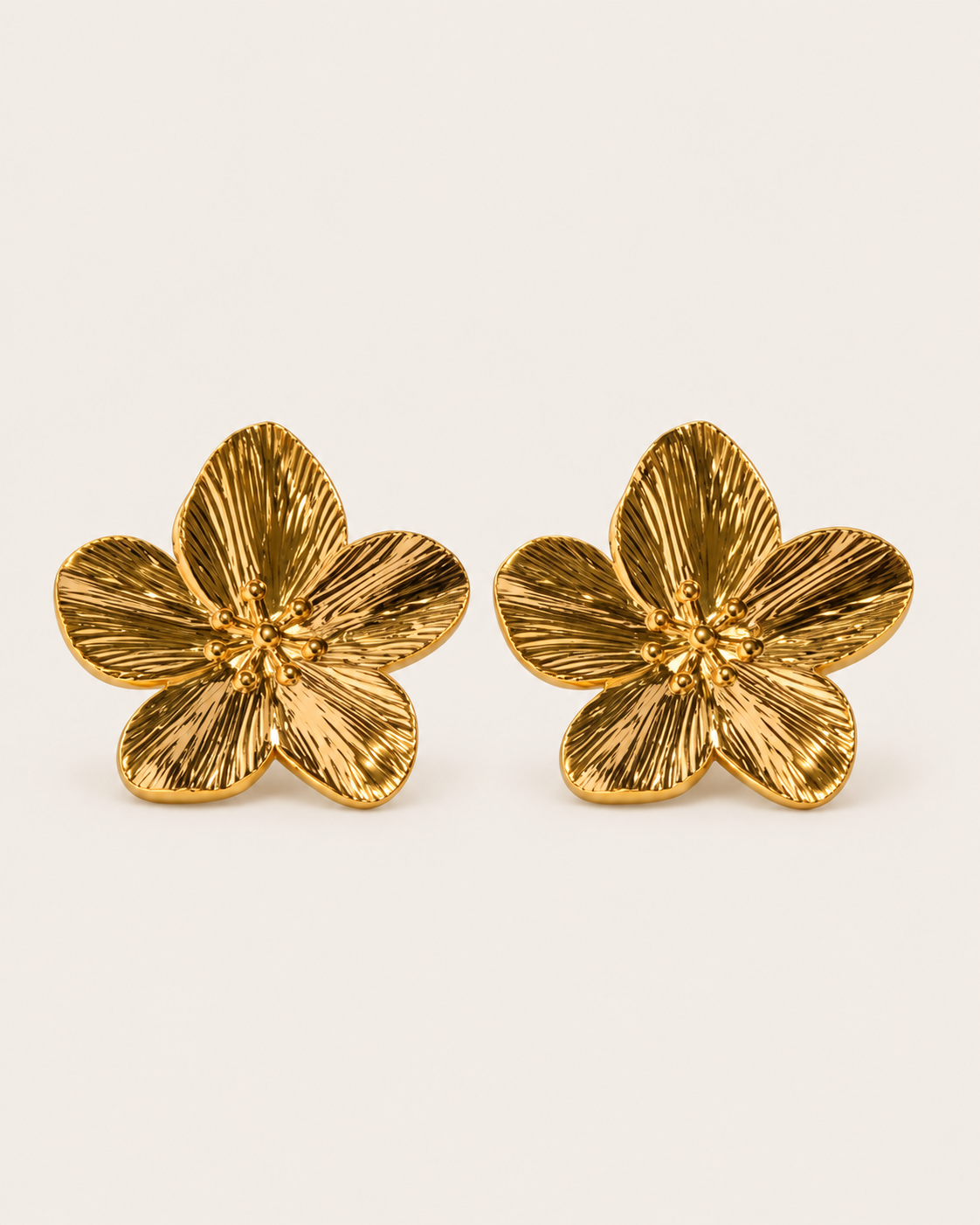 Textured Flower Studs