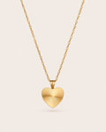 Fluted Heart Necklace