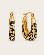 Leopard Print Hoops