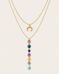 Seven Stone Drop Necklace