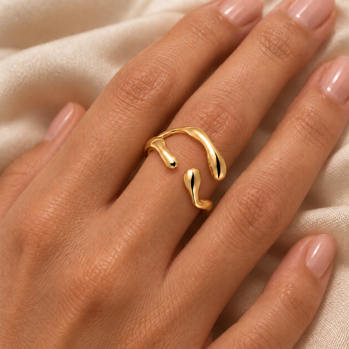 Wave Open Ring