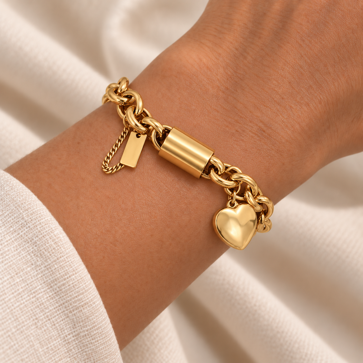 Chunky Heart Bracelet