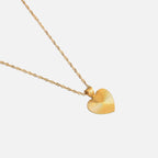 Fluted Heart Necklace, view 2