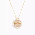 Four heart clover pendant in gold on a fine chain