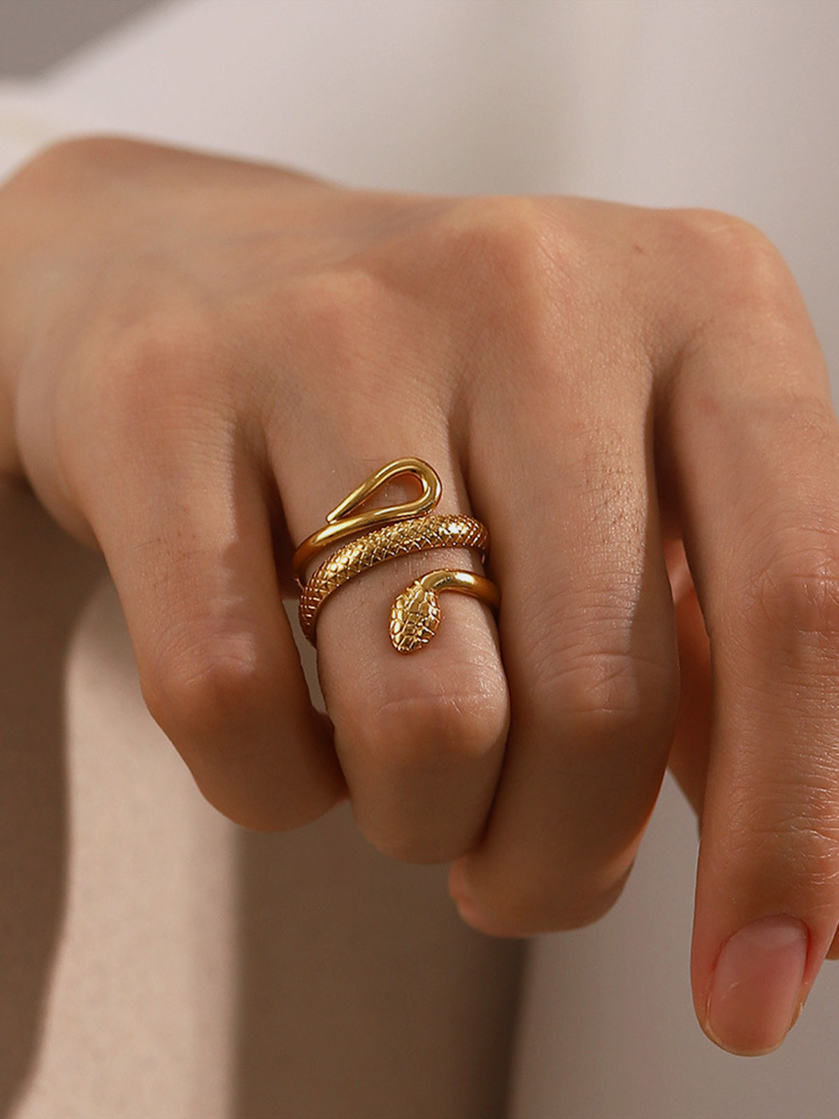 Coiled Snake Ring, view 3