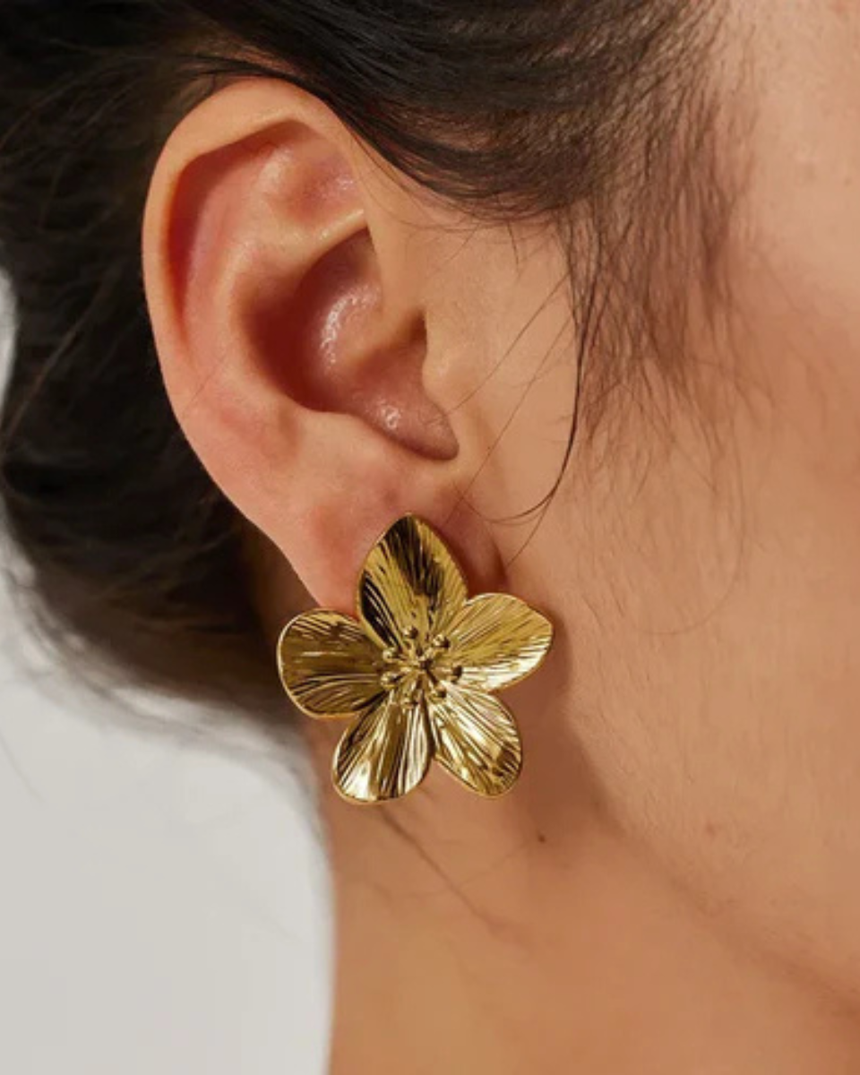Textured Flower Studs