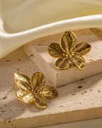 Textured Flower Studs, view 3