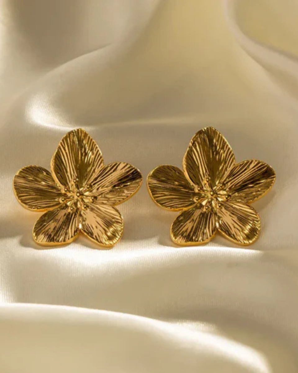 Textured Flower Studs, view 4