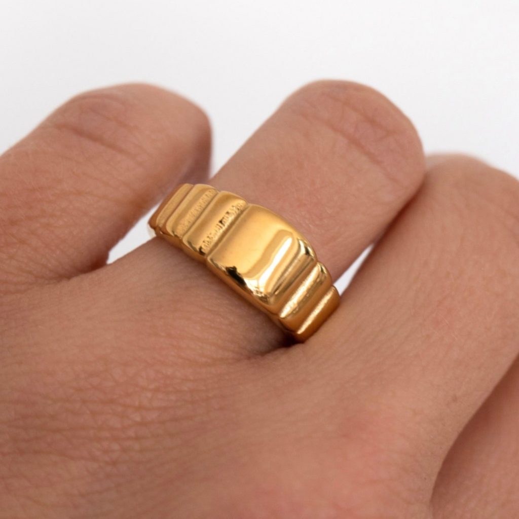 Ridged Band Ring, view 2