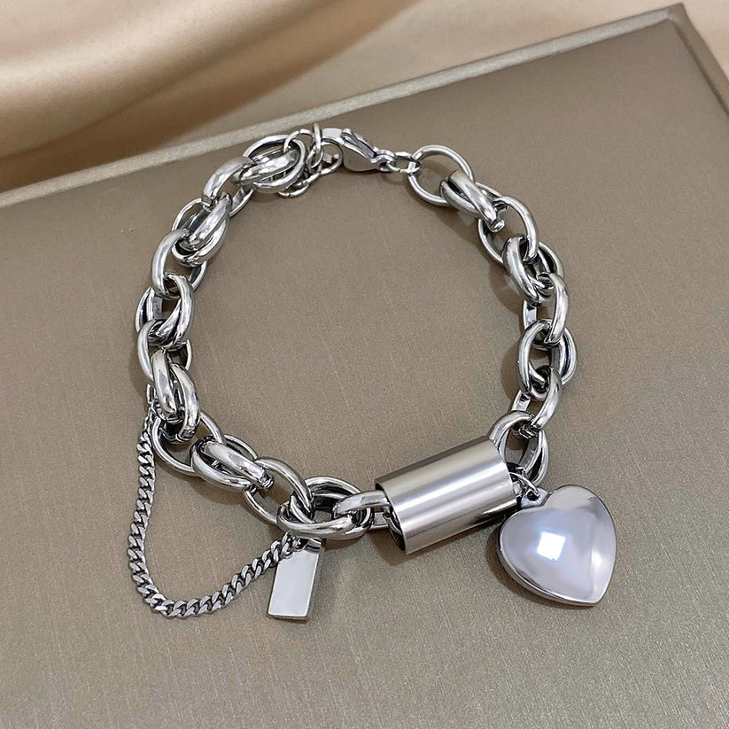 Chunky Heart Bracelet, view 2