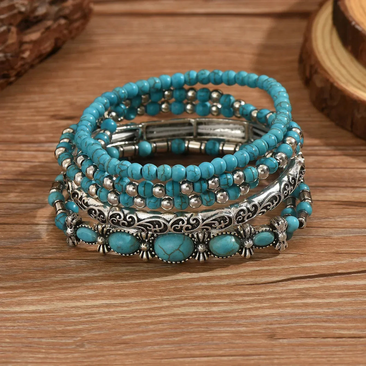 Turquoise Bracelet Stack, view 3