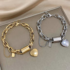 Chunky Heart Bracelet, view 3