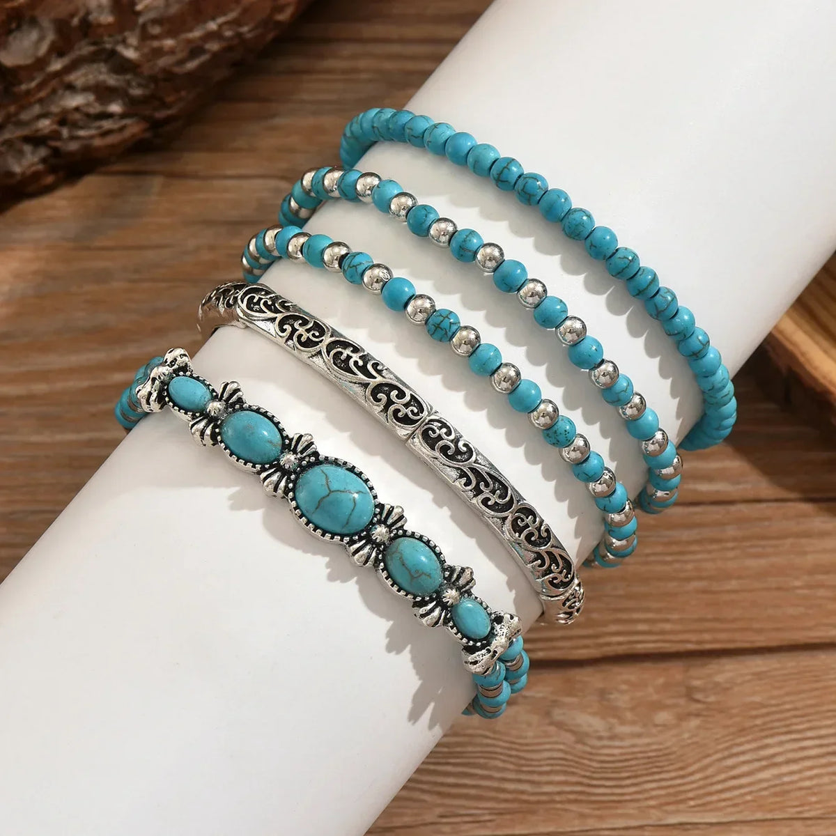 Turquoise Bracelet Stack, view 4