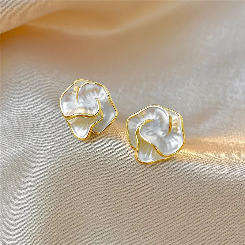 Clear Petal Studs, view 4