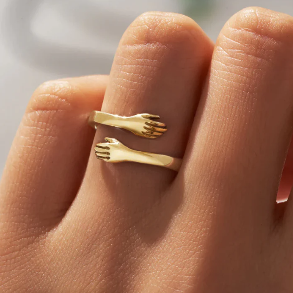 Embracing Hands Ring, view 3