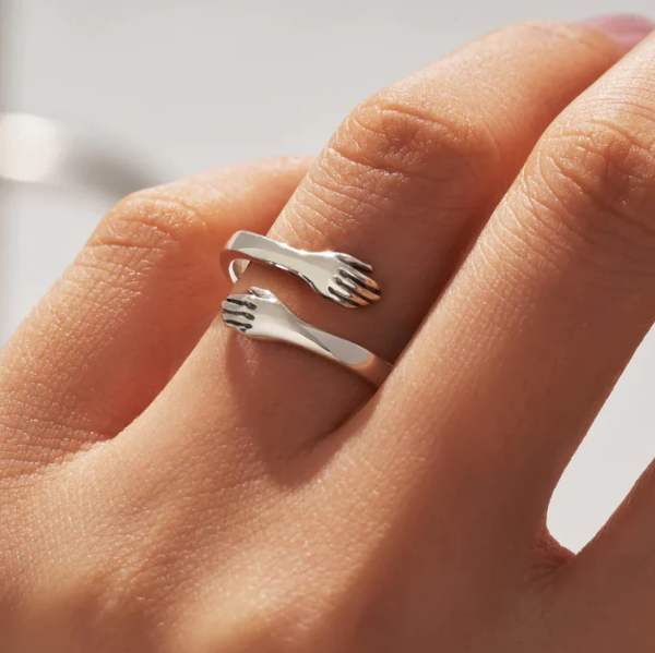 Embracing Hands Ring