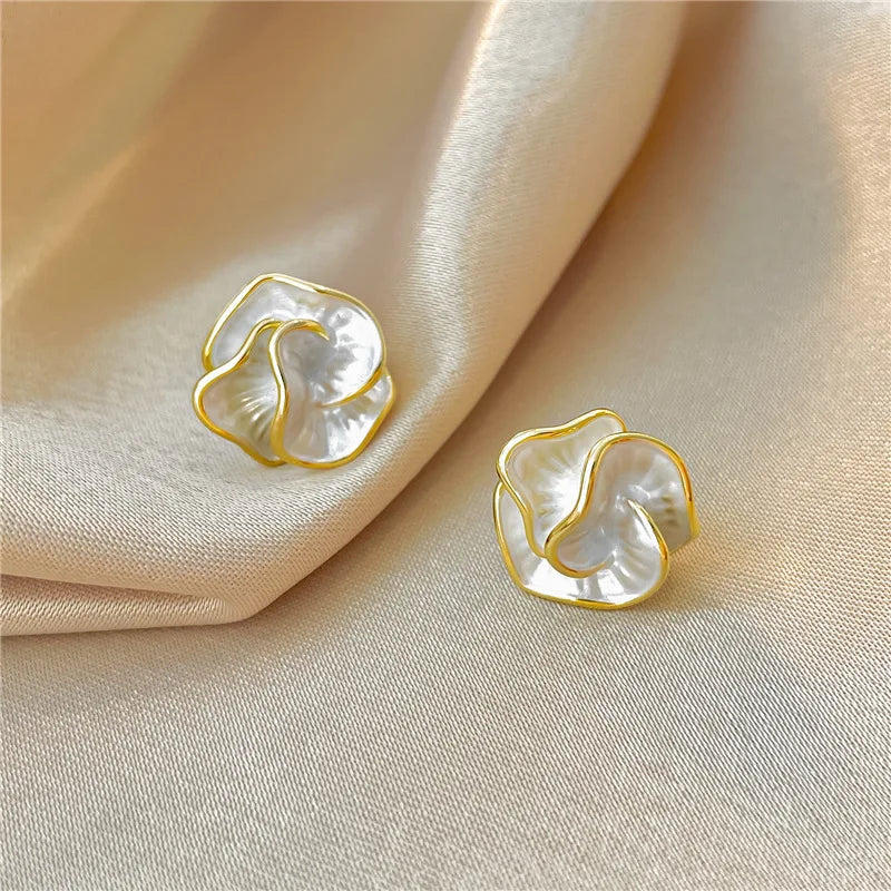 Clear Petal Studs, view 3