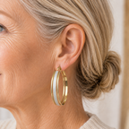 Sparkle Stripe Hoops