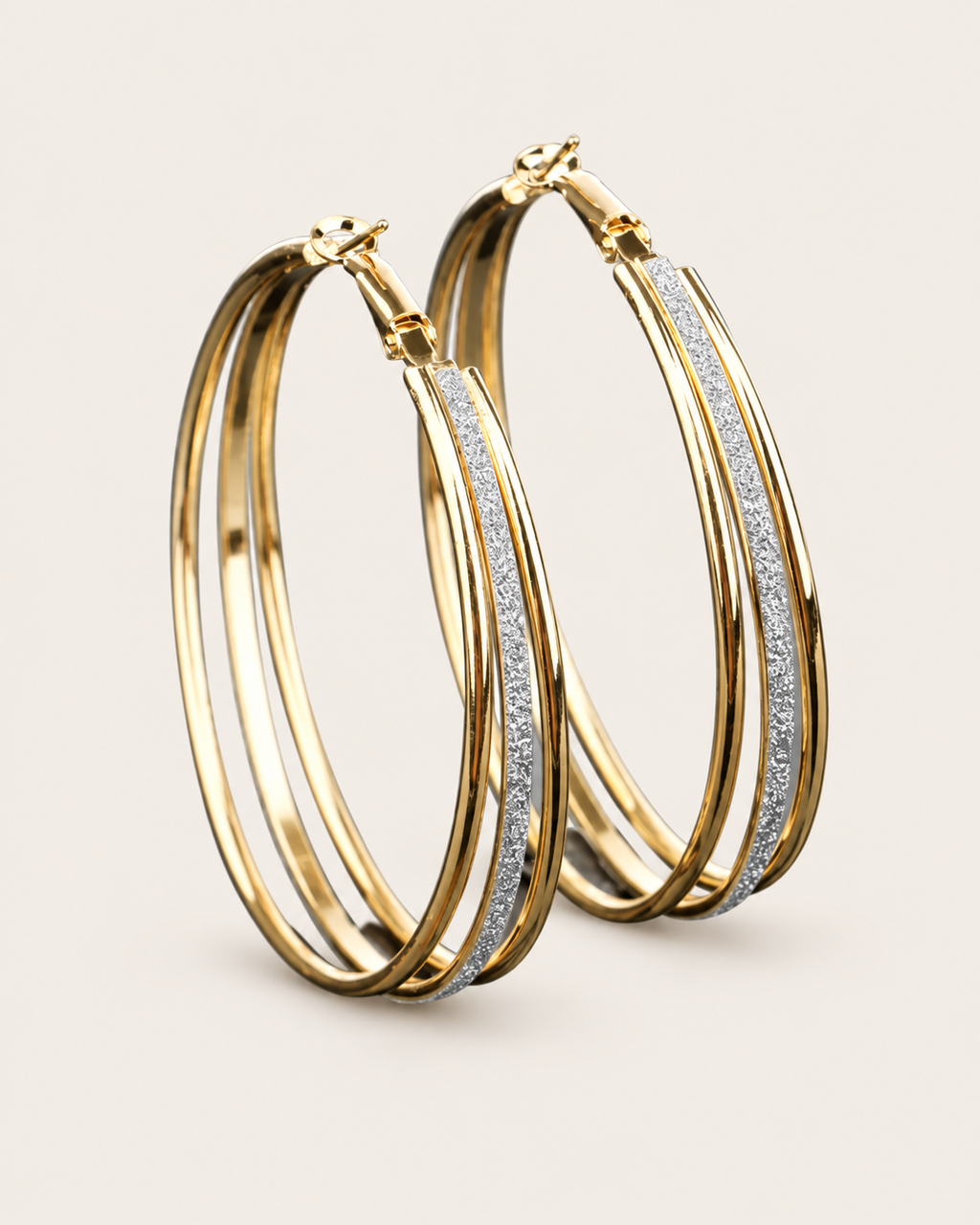 Sparkle Stripe Hoops