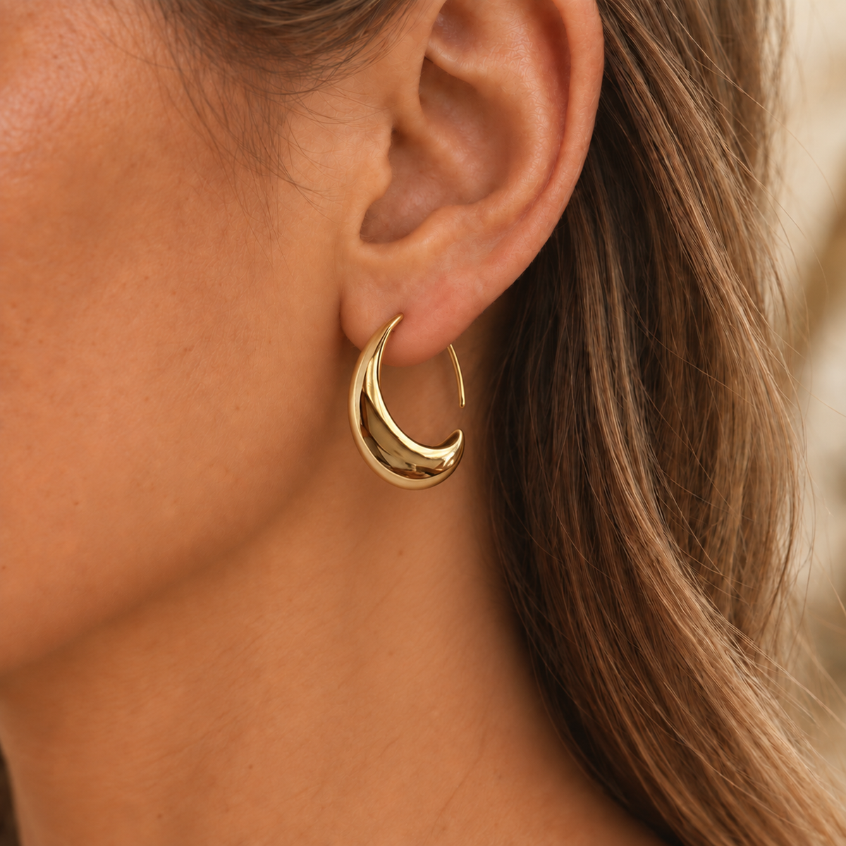 Tapered Open Hoops