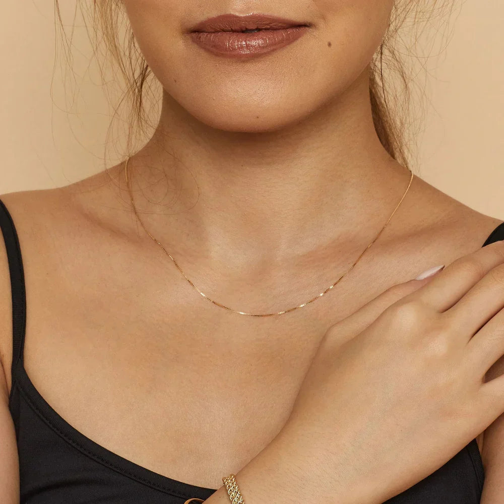 Fine Chain Necklace, view 3