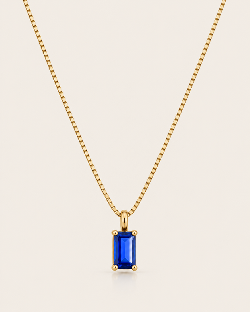 Blue Stone Pendant Necklace