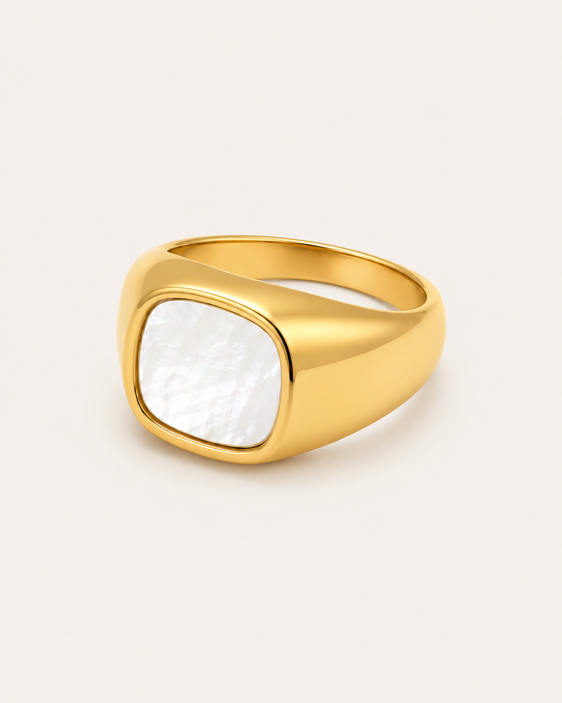 Mother of Pearl Signet Ring