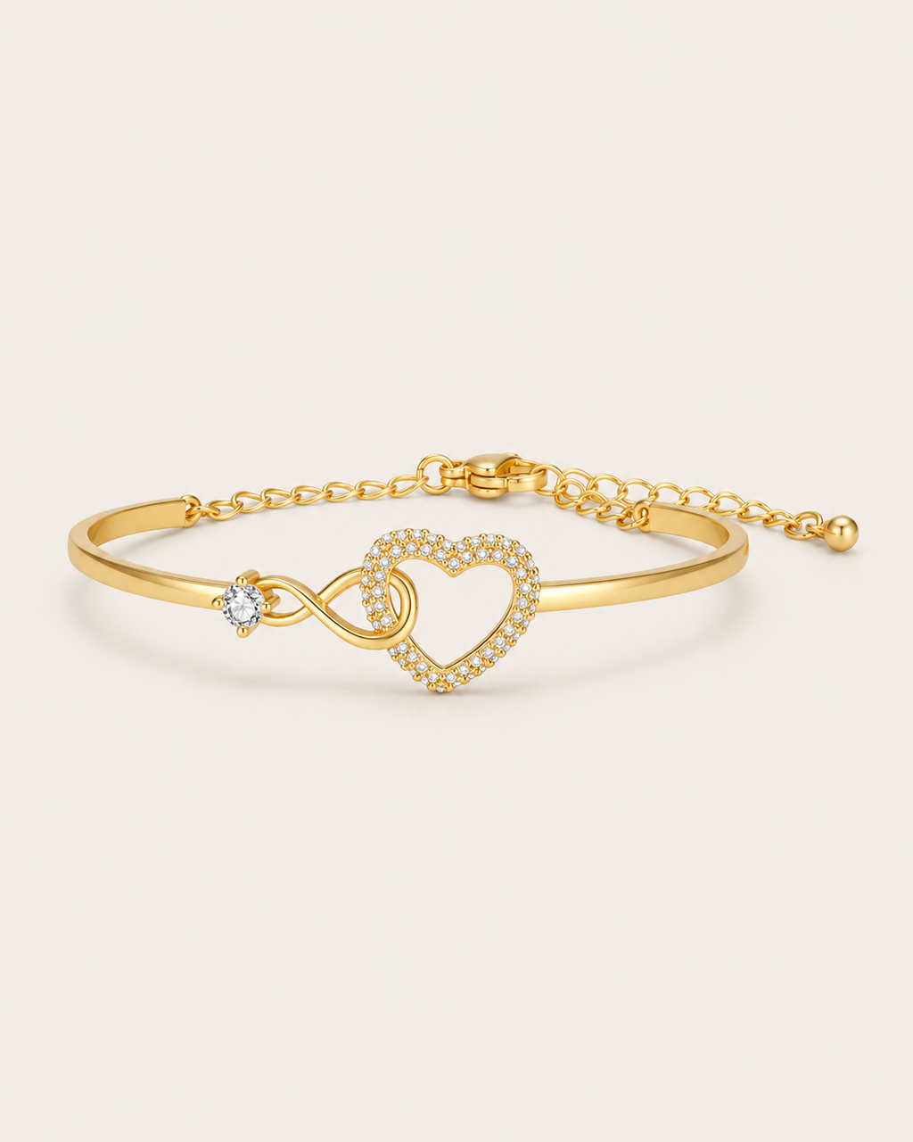 Infinity Heart Bangle