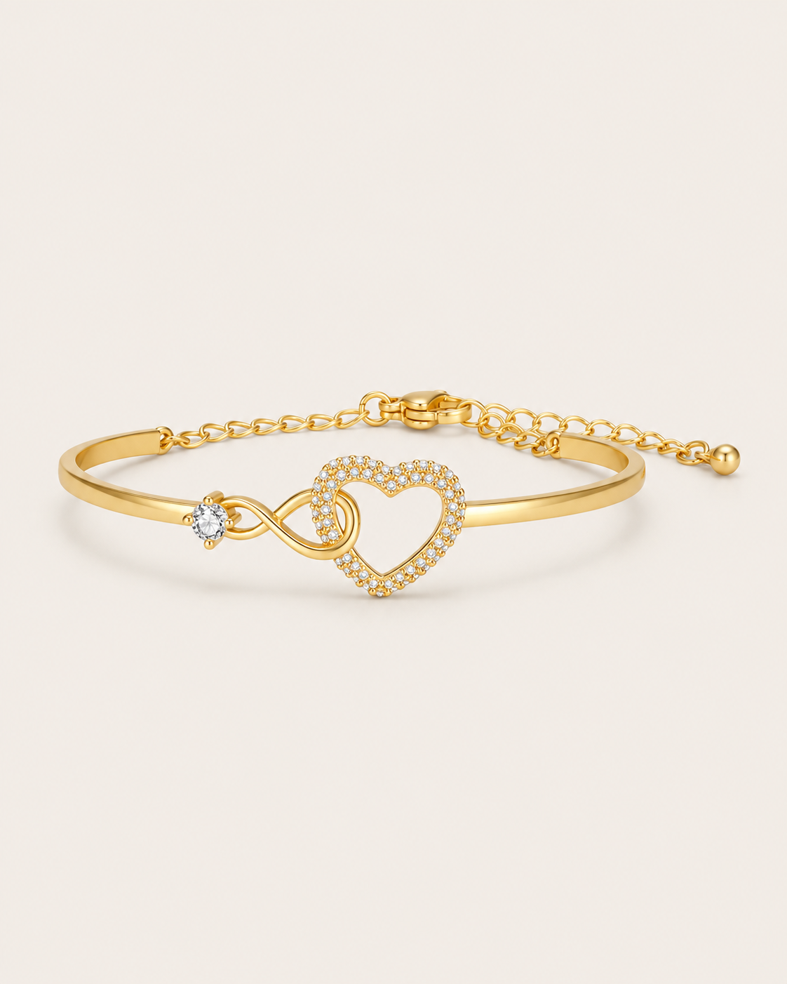 Infinity Heart Bangle