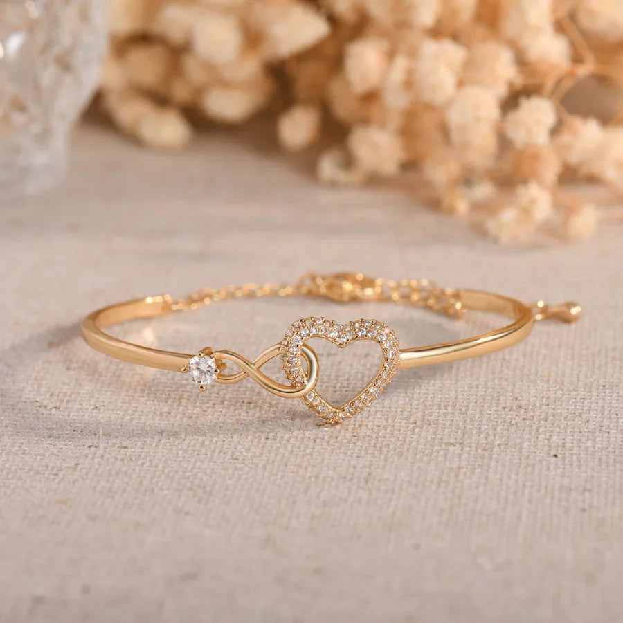 Infinity Heart Bangle, view 4