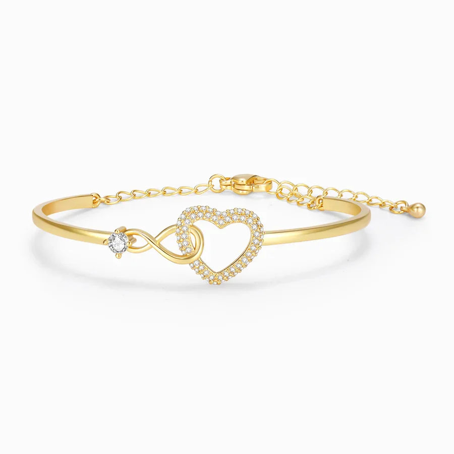 Infinity Heart Bangle, view 5