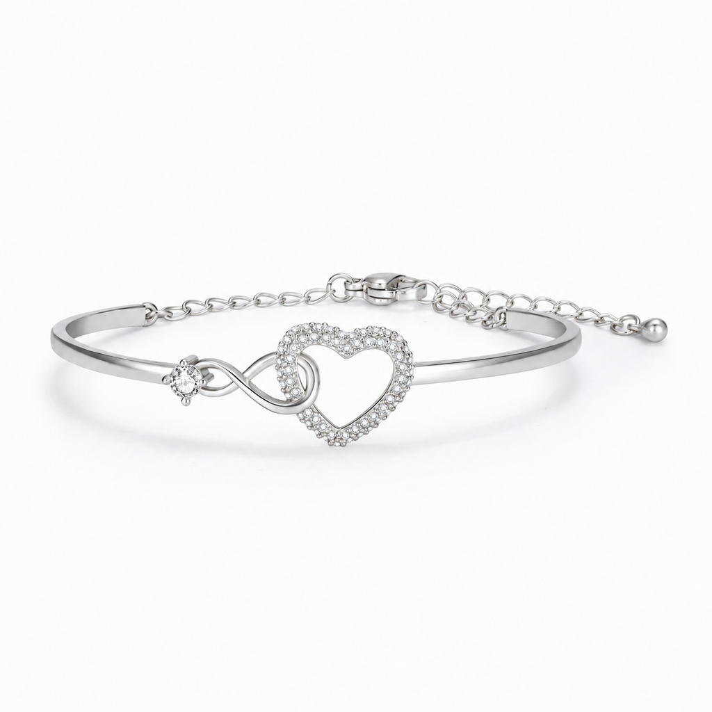 Infinity Heart Bangle, view 9