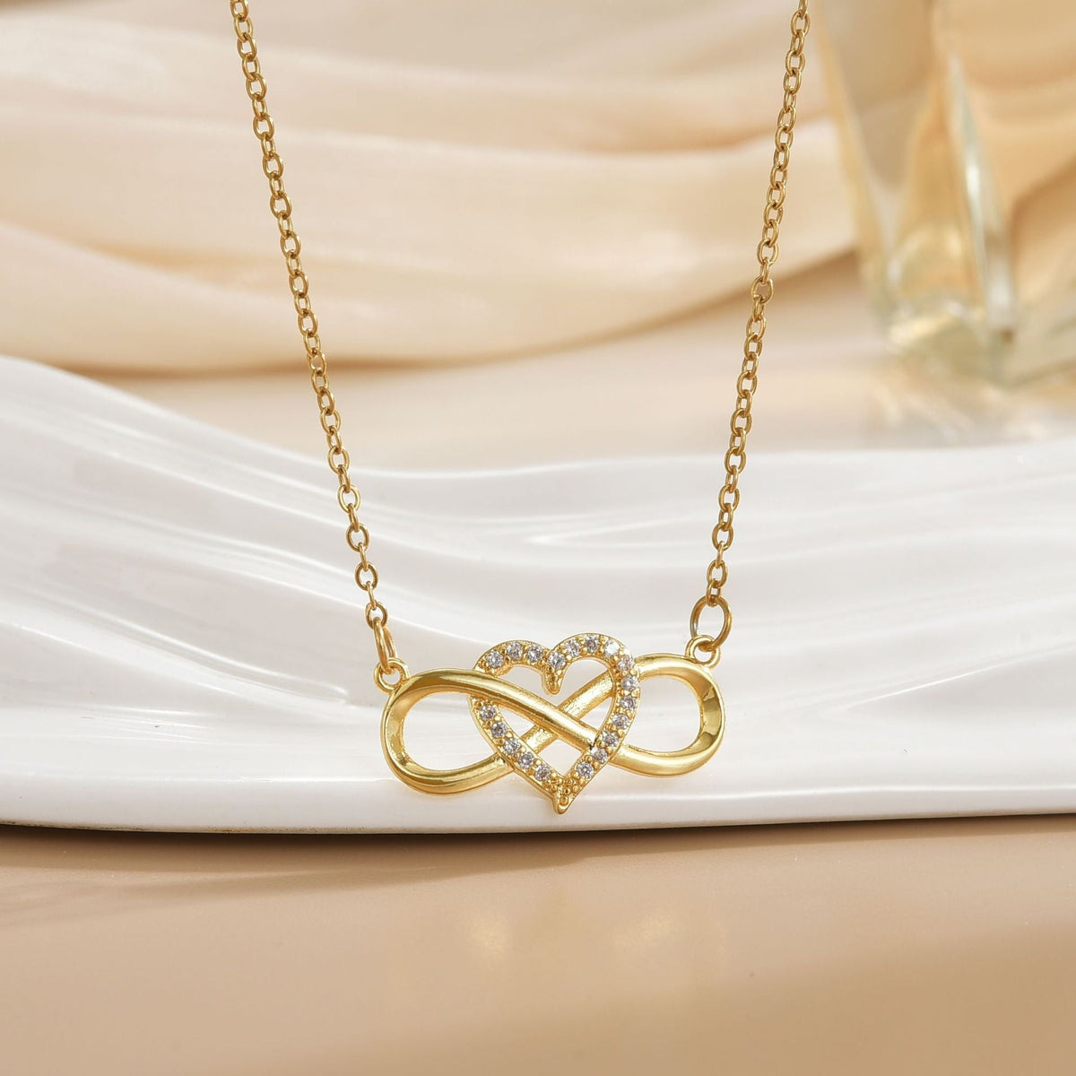 Infinity Heart Necklace, view 2