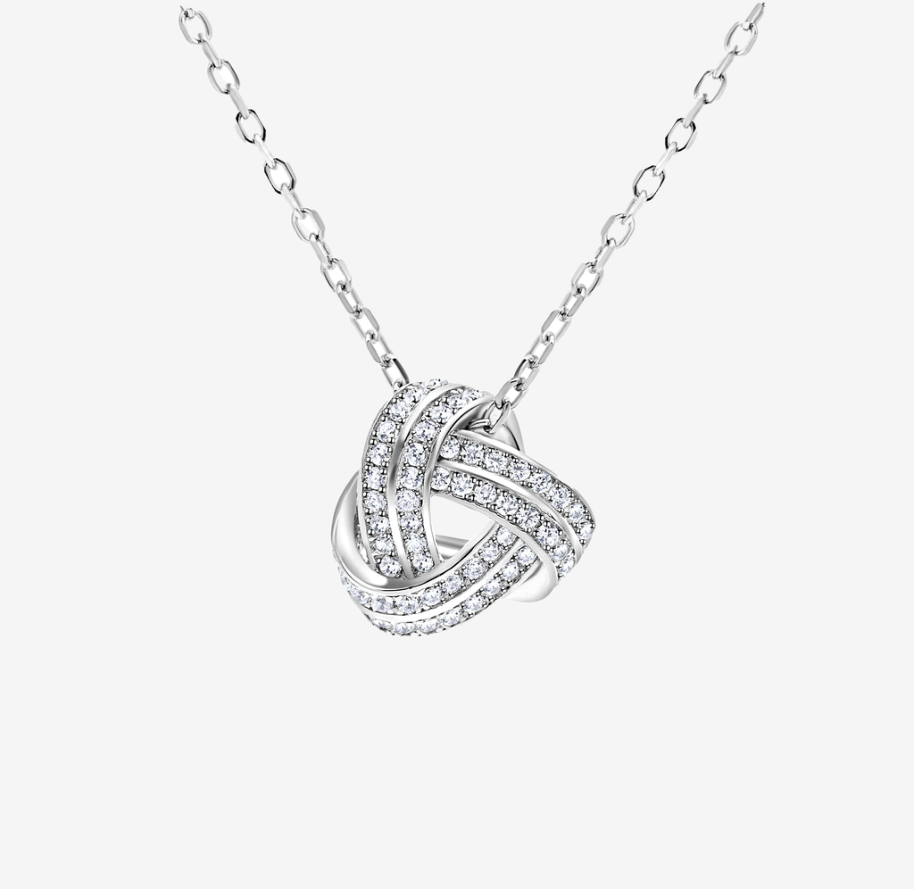 Love knot necklace in silver