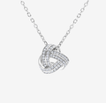 Love knot necklace in silver