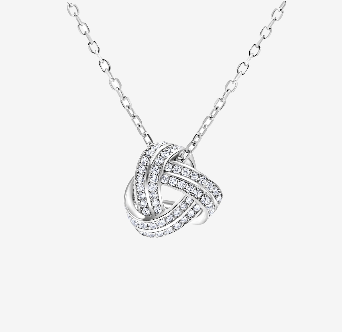 Love knot necklace in silver