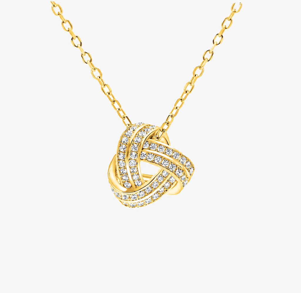 Love knot necklace in gold