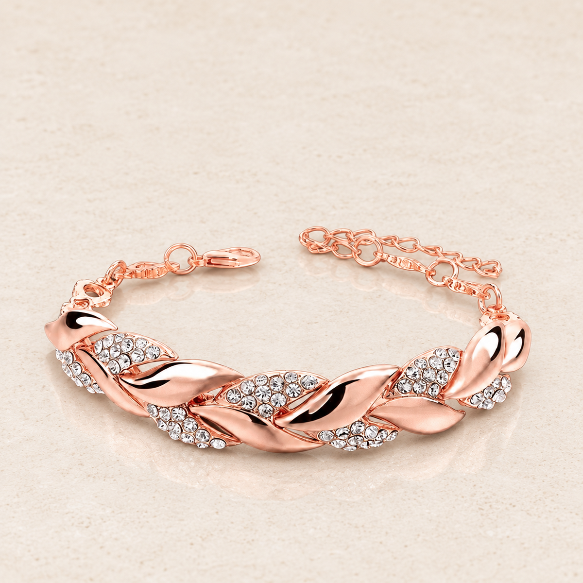 Fishtail Chain Bracelet in rose gold